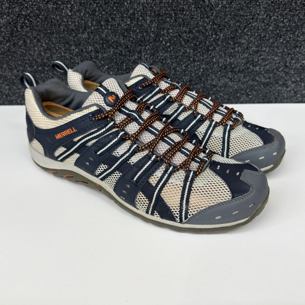 Merrell Womens Hiking Shoes Blue Orange Mesh Athletic Sneakers Size 9.5